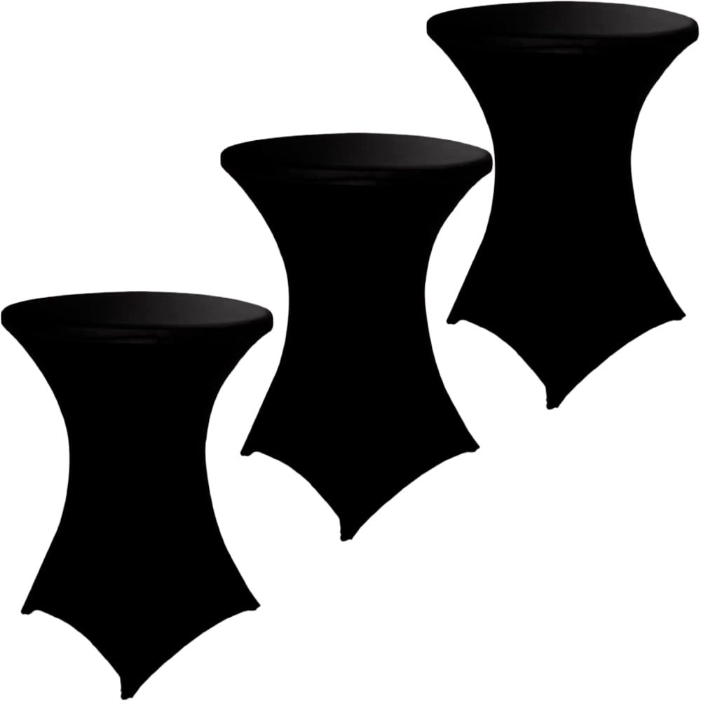 Set 3 huse masa evenimente, Quasar & Co.®, huse elastice, fete de masa elastice pentru masa cocktail, d 75-85 cm, h 110-120 cm, negru 2 Set 3 huse masa evenimente, Quasar & Co.®, huse elastice, fete de masa elastice pentru masa cocktail, d 75-85 cm, h 110-120 cm, negru 2