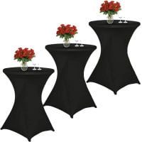 Set 3 huse masa evenimente, Quasar & Co.®, huse elastice, fete de masa elastice pentru masa cocktail, d 75-85 cm, h 110-120 cm, negru 9 Set 3 huse masa evenimente, Quasar & Co.®, huse elastice, fete de masa elastice pentru masa cocktail, d 75-85 cm, h 110-120 cm, negru 9