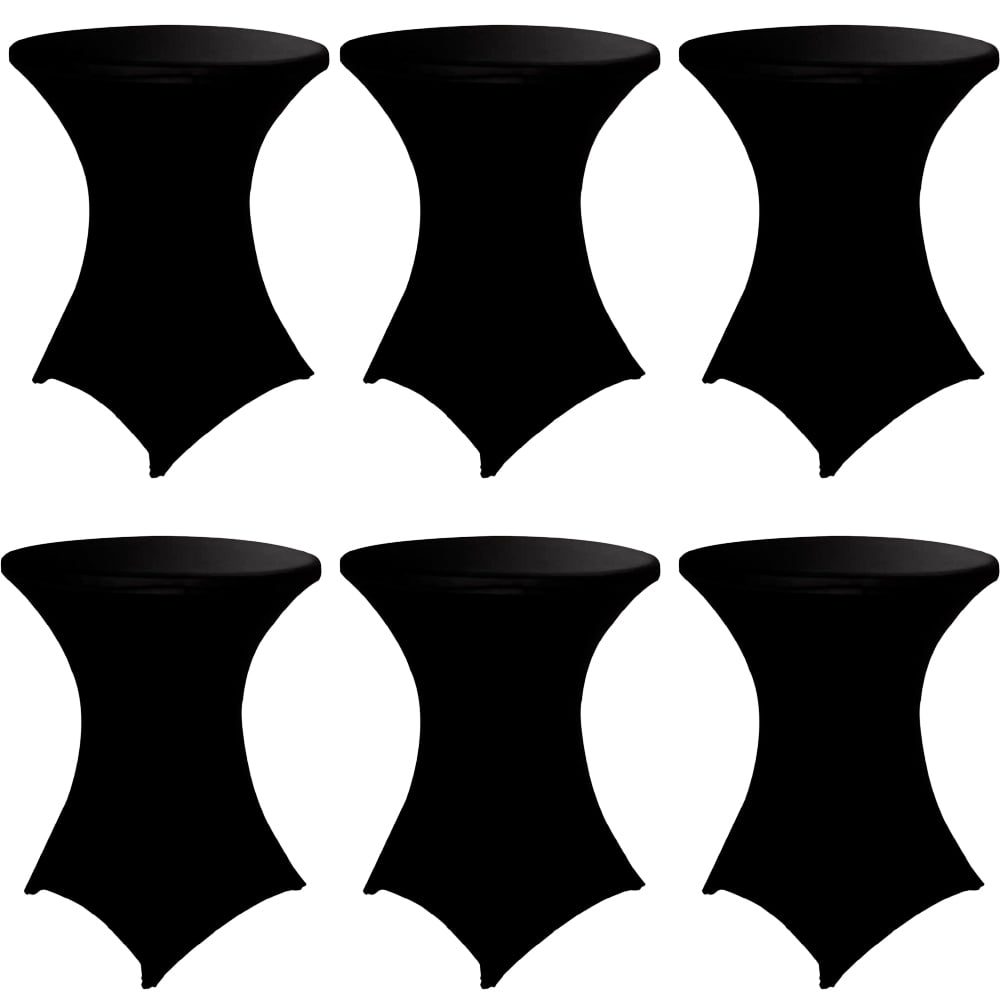 Set 6 huse masa evenimente, Quasar & Co.®, huse elastice, fete de masa elastice pentru masa cocktail, d 75-85 cm, h 110-120 cm, negru 2 Set 6 huse masa evenimente, Quasar & Co.®, huse elastice, fete de masa elastice pentru masa cocktail, d 75-85 cm, h 110-120 cm, negru 2