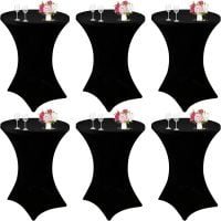 Set 6 huse masa evenimente, Quasar & Co.®, huse elastice, fete de masa elastice pentru masa cocktail, d 75-85 cm, h 110-120 cm, negru 10 Set 6 huse masa evenimente, Quasar & Co.®, huse elastice, fete de masa elastice pentru masa cocktail, d 75-85 cm, h 110-120 cm, negru 10