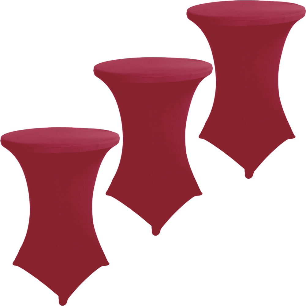 Set 3 huse masa evenimente, Quasar & Co.®, huse elastice, fete de masa elastice pentru masa cocktail, d 75-85 cm, h 110-120 cm, visiniu 2 Set 3 huse masa evenimente, Quasar & Co.®, huse elastice, fete de masa elastice pentru masa cocktail, d 75-85 cm, h 110-120 cm, visiniu 2