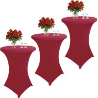 Set 3 huse masa evenimente, Quasar & Co.®, huse elastice, fete de masa elastice pentru masa cocktail, d 75-85 cm, h 110-120 cm, visiniu 3 Set 3 huse masa evenimente, Quasar & Co.®, huse elastice, fete de masa elastice pentru masa cocktail, d 75-85 cm, h 110-120 cm, visiniu 3