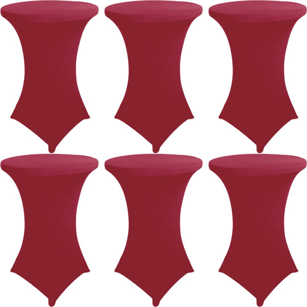 Set 6 huse masa evenimente, Quasar & Co.®, huse elastice, fete de masa elastice pentru masa cocktail, d 75-85 cm, h 110-120 cm, visiniu 2 Set 6 huse masa evenimente, Quasar & Co.®, huse elastice, fete de masa elastice pentru masa cocktail, d 75-85 cm, h 110-120 cm, visiniu 2