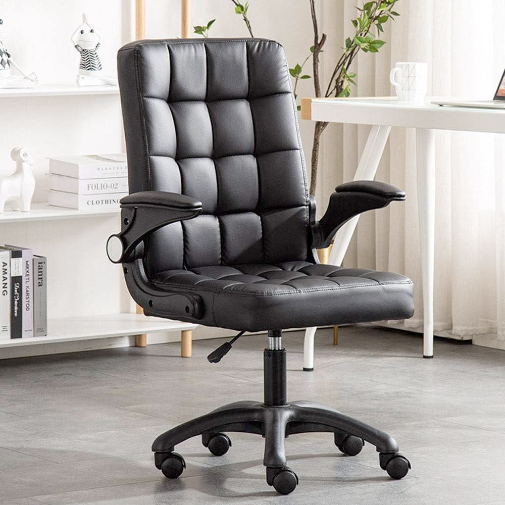 Scaun de birou, Quasar & Co.®, ergonomic, manere rabatabile, sezut si spatar buretat, inaltime reglabila, piele ecologica, negru 4 Scaun de birou, Quasar & Co.®, ergonomic, manere rabatabile, sezut si spatar buretat, inaltime reglabila, piele ecologica, negru 4