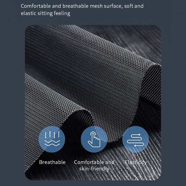 Scaun de birou, Quasar & Co.®, ergonomic, manere rabatabile, sezut latex, inaltime reglabila, suport lombar, tetiera ajustabila, mesh, 48 x 50 x 89-97 cm, gri - imagine 6