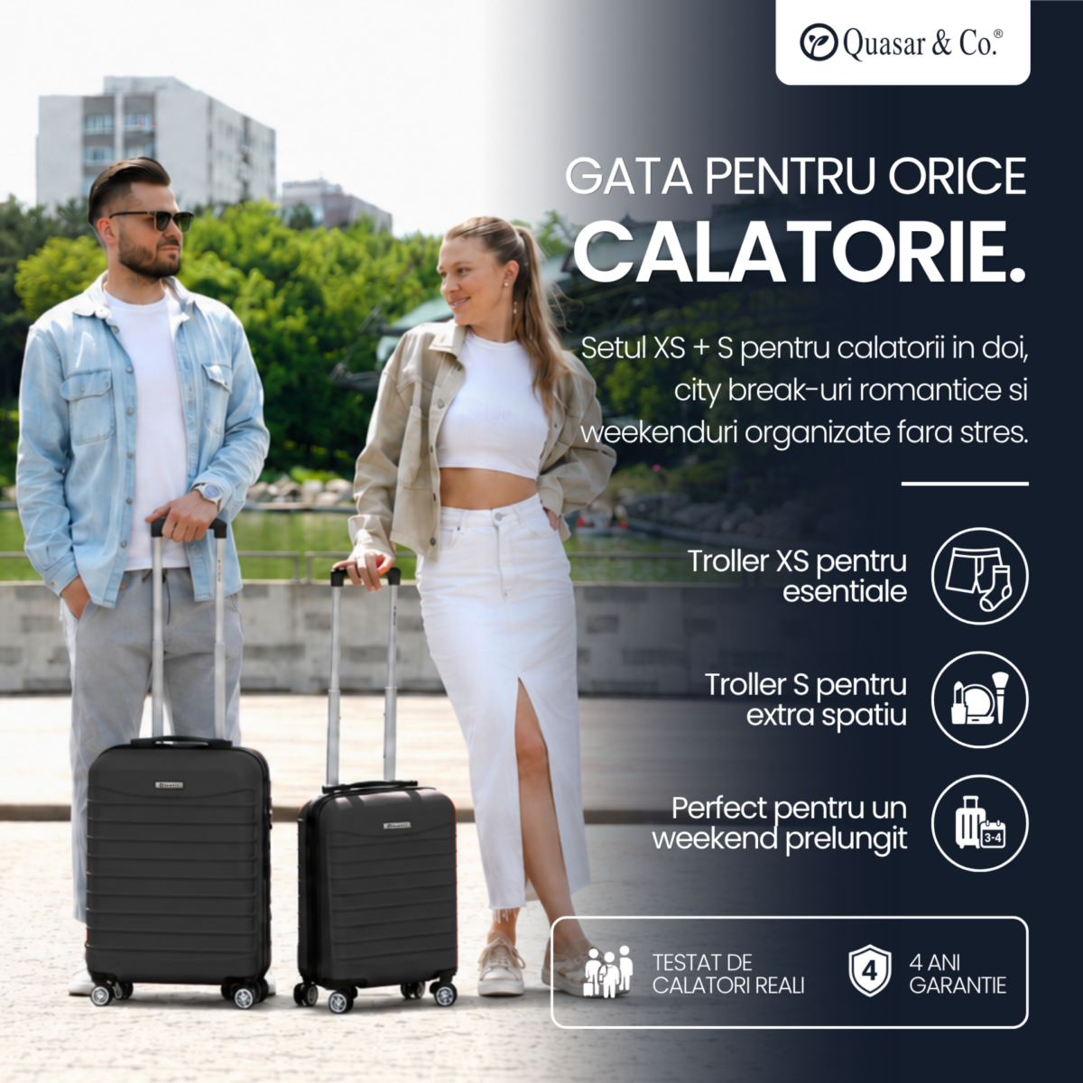 Set 2 trolere cabina, Quasar & Co.®, 40x30x20 cm cu roti detasabile si 55x38x21 cm, bagaj de mana, troller cu fermoar antifurt, cifru, maner telescopic lung, geamantan 4 roti duble 360°, valiza ABS 2.8 mm rezistent, 10kg, LINE, Negru 2 Set 2 trolere cabina, Quasar & Co.®, 40x30x20 cm cu roti detasabile si 55x38x21 cm, bagaj de mana, troller cu fermoar antifurt, cifru, maner telescopic lung, geamantan 4 roti duble 360°, valiza ABS 2.8 mm rezistent, 10kg, LINE, Negru 2