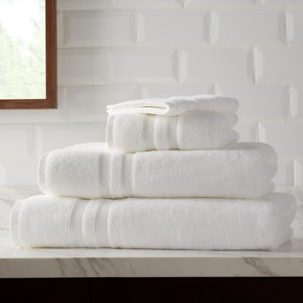 Set 6 prosoape corp 76x147 cm, Luxury Collection by Quasar & Co.®, 650 g/mp, 100% bumbac, alb - imagine 4