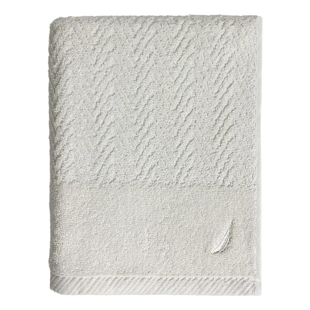 43026141-1 Prosop de baie, Nautica Zigzag, 100% bumbac, 570 g/mp, 70 x 140 cm, alb