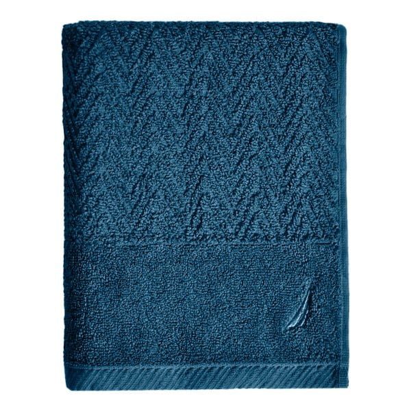 Prosop de baie, Nautica Zigzag, 100% bumbac, 570 g/mp, 70 x 140 cm, turcoaz - imagine 1