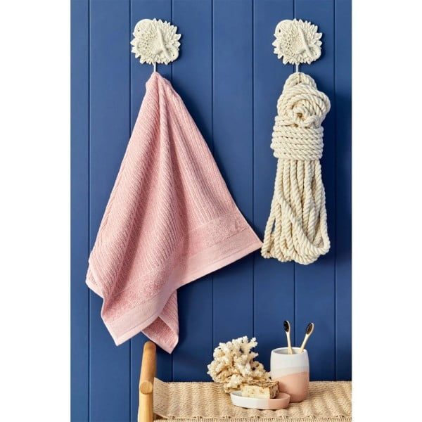 Prosop de baie, Nautica Stripe, 100% bumbac, 570 g/mp, 50 x 100 cm, roz pudrat - imagine 2