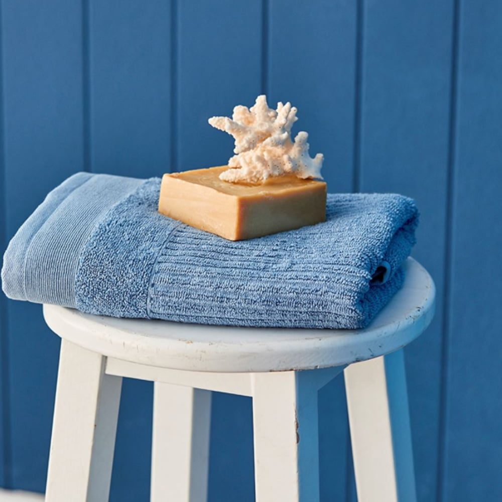 Prosop de baie, Nautica Stripe, 100% bumbac, 570 g/mp, 70 x 140 cm, albastru deschis 2
