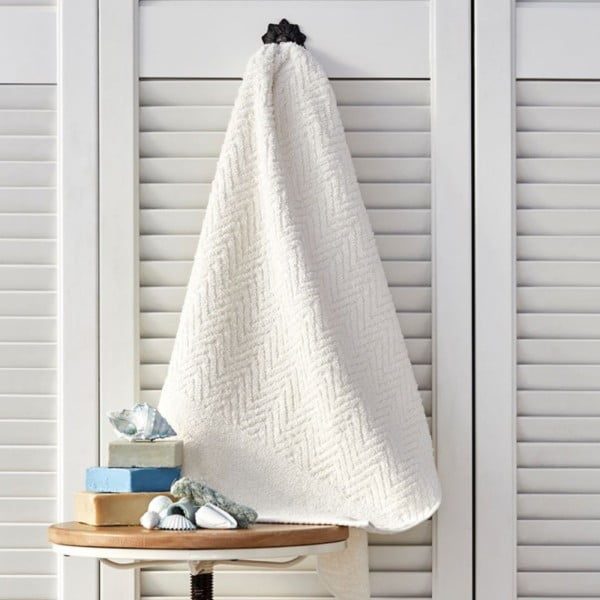 Prosop de baie, Nautica Zigzag, 100% bumbac, 570 g/mp, 70 x 140 cm, alb Prosoape baie 2026-04-18