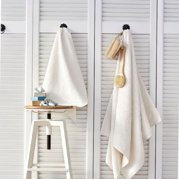 Prosop de baie, Nautica Zigzag, 100% bumbac, 570 g/mp, 70 x 140 cm, alb - imagine 3