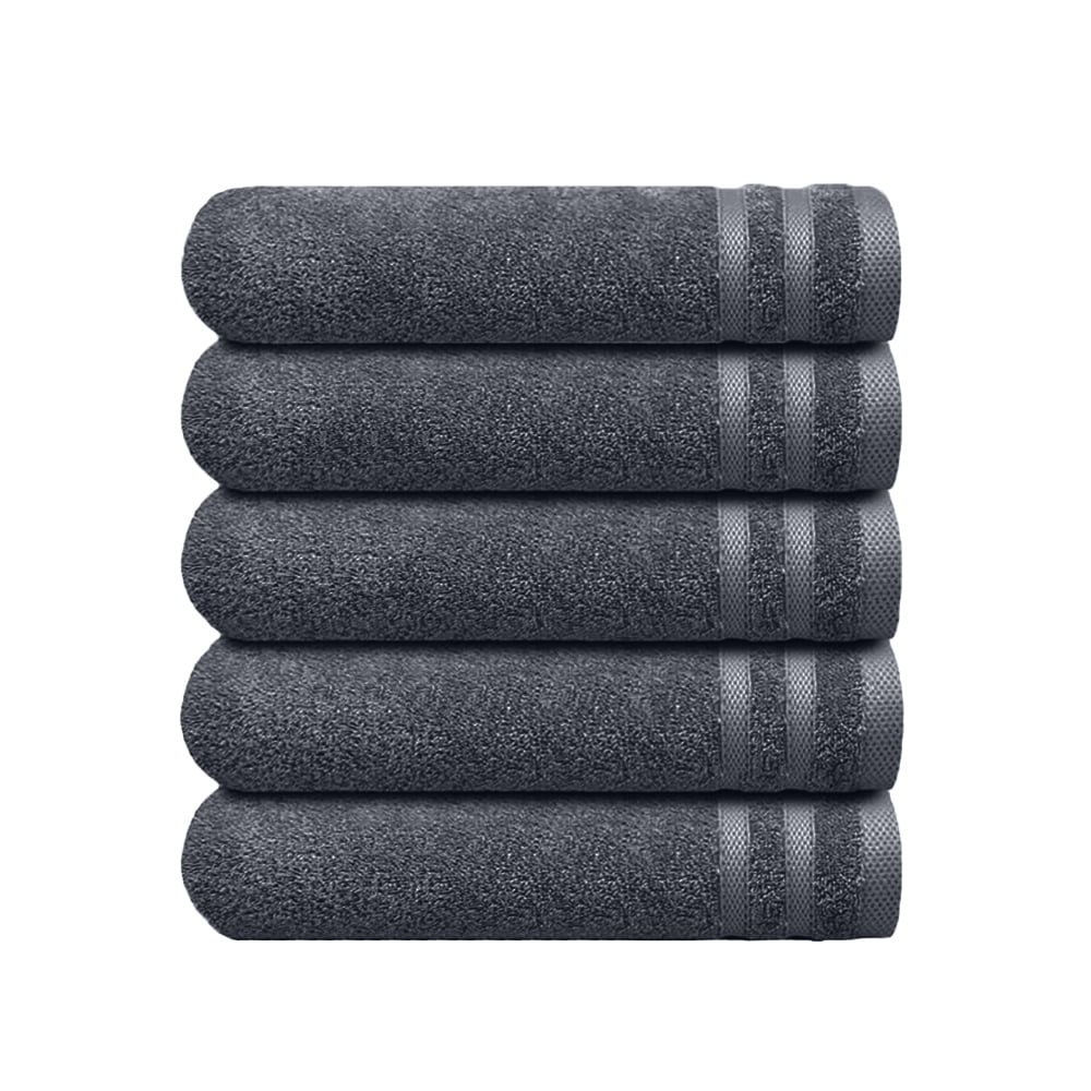 43026149-1 Set 5 prosoape de maini, Nautica Crew, 100% bumbac, 550 g/mp, 50 x 30 cm, gri antracit