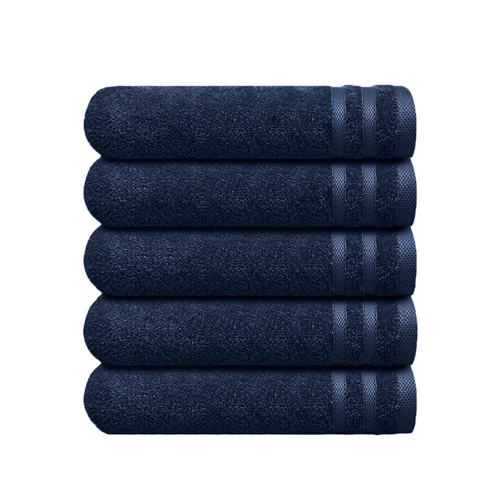 Set 5 prosoape de maini, Nautica Crew, 100% bumbac, 550 g/mp, 50 x 30 cm, bleumarin