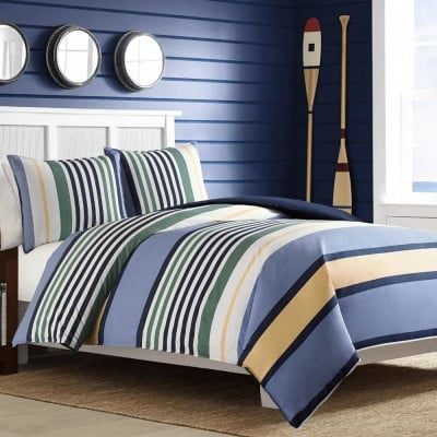 Set lenjerie de pat Nautica Dover, pat dublu, 4 piese, 100% bumbac, 240 x 260 cm, 200 x 220 cm, 2 x 50 x 70 cm 10