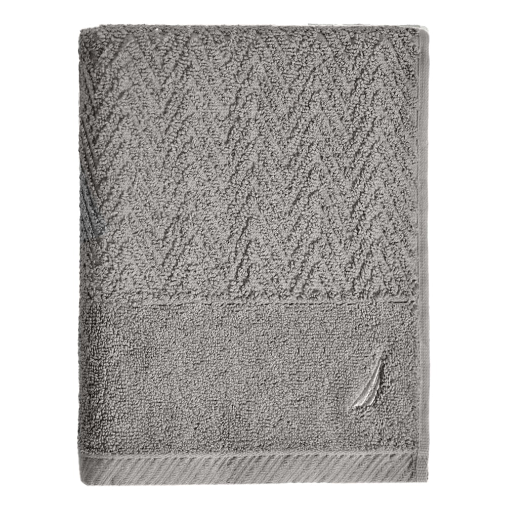 43026195-1 Prosop de baie, Nautica Zigzag, 100% bumbac, 570 g/mp, 70 x 140 cm, gri