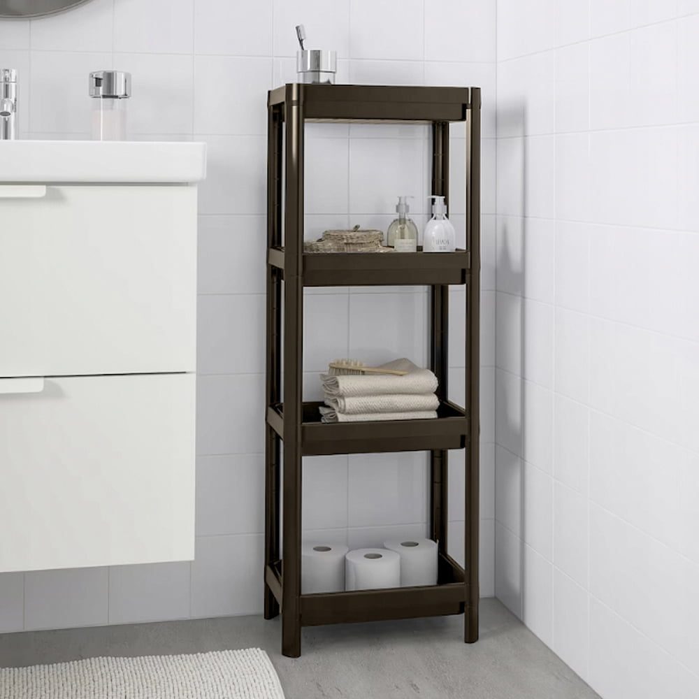 Raft universal, Quasar & Co.®, cu 4 polite, polipropilena, 100 x 36 x 23 cm, maro 3 Raft universal, Quasar & Co.®, cu 4 polite, polipropilena, 100 x 36 x 23 cm, maro 3