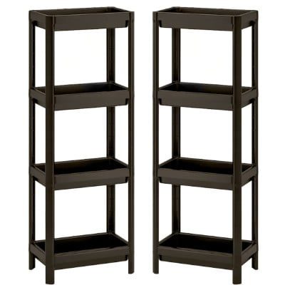 Set 2 rafturi universale, Quasar & Co.®, cu 4 polite, polipropilena, 100 x 36 x 23 cm, maro 5