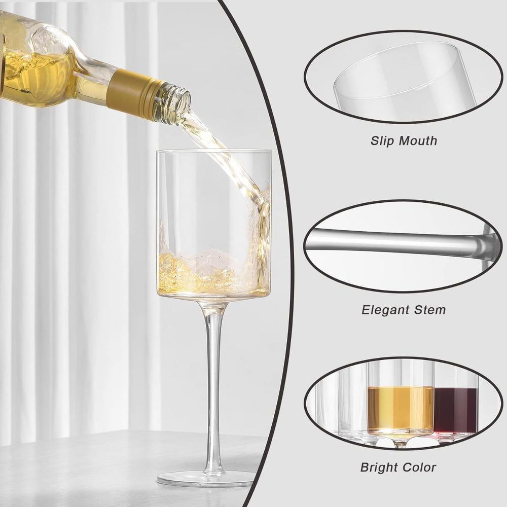 Set 6 pahare vin Quasar & Co.®, model drept, 400 ml, sticla, transparent 5