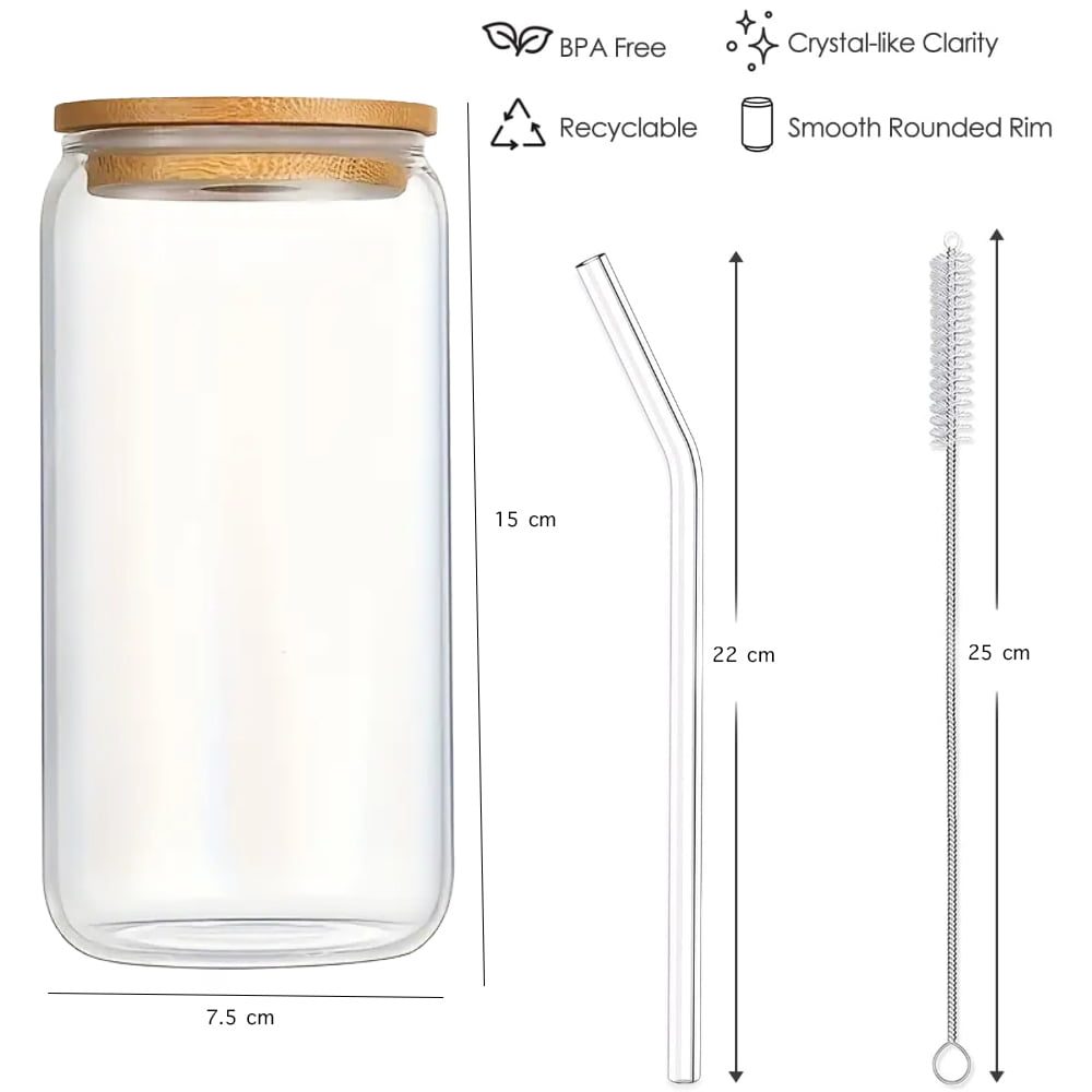 Set 4 pahare cu paie si perii curatare, Quasar & Co.®, 4x470ml, sticla termorezistenta/bambus, transparent 10 Set 4 pahare cu paie si perii curatare, Quasar & Co.®, 4x470ml, sticla termorezistenta/bambus, transparent 10