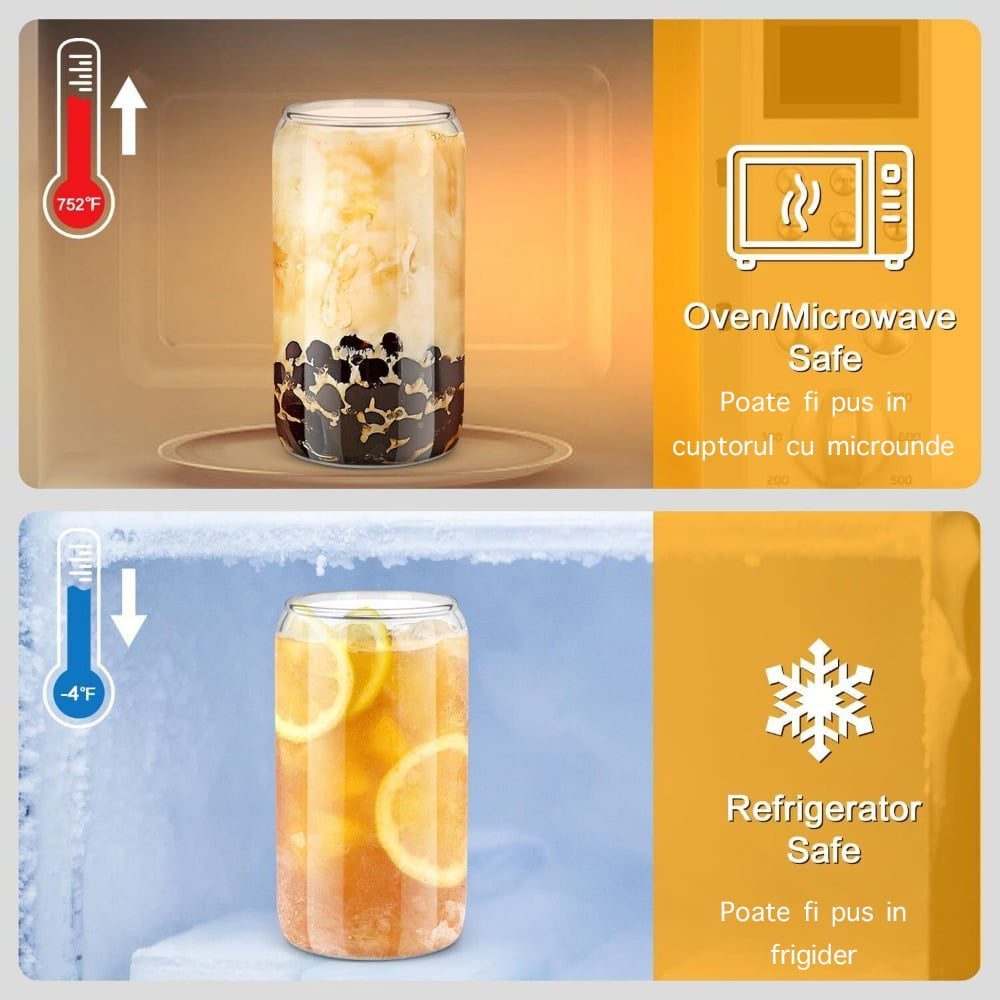 Set 4 pahare cu paie si perii curatare, Quasar & Co.®, 4x470ml, sticla termorezistenta/bambus, transparent 6 Set 4 pahare cu paie si perii curatare, Quasar & Co.®, 4x470ml, sticla termorezistenta/bambus, transparent 6