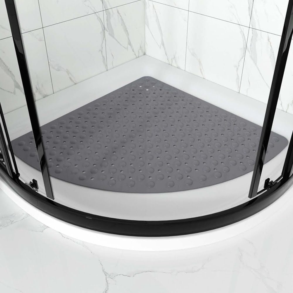 Covor de dus, Quasar & Co.®, de colt, antiderapant, cu ventuze fixare, 54×54 cm, PVC, gri 2 Covor de dus, Quasar & Co.®, de colt, antiderapant, cu ventuze fixare, 54×54 cm, PVC, gri 2