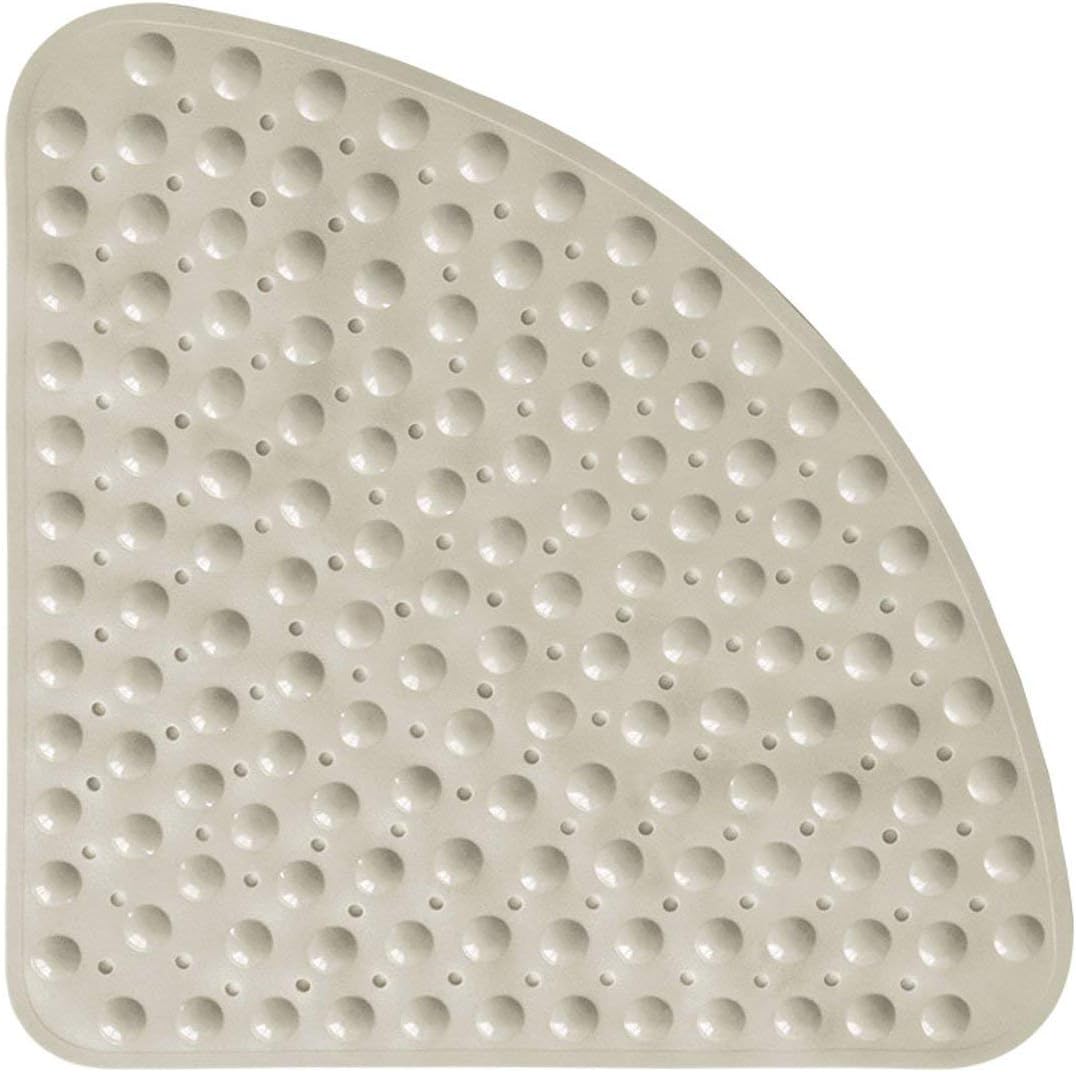 43041212-1 Covor de dus, Quasar & Co.®, de colt, antiderapant, cu ventuze fixare, 54×54 cm, PVC, bej