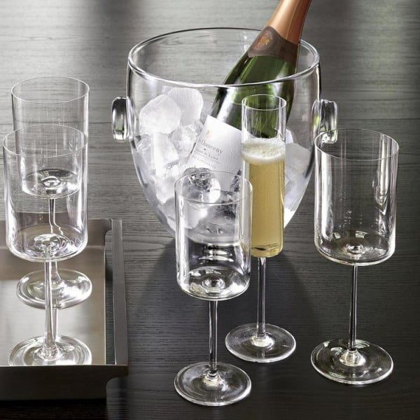 Set 12 pahare vin si sampanie, Quasar & Co.®, model drept, 6x400 ml/6x200 ml, sticla, transparent - imagine 5
