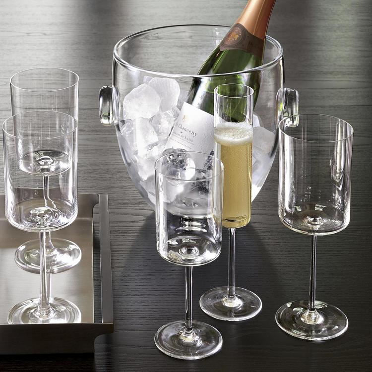 Set 12 pahare vin si sampanie, Quasar & Co.®, model drept, 6×400 ml/6×200 ml, sticla, transparent 5
