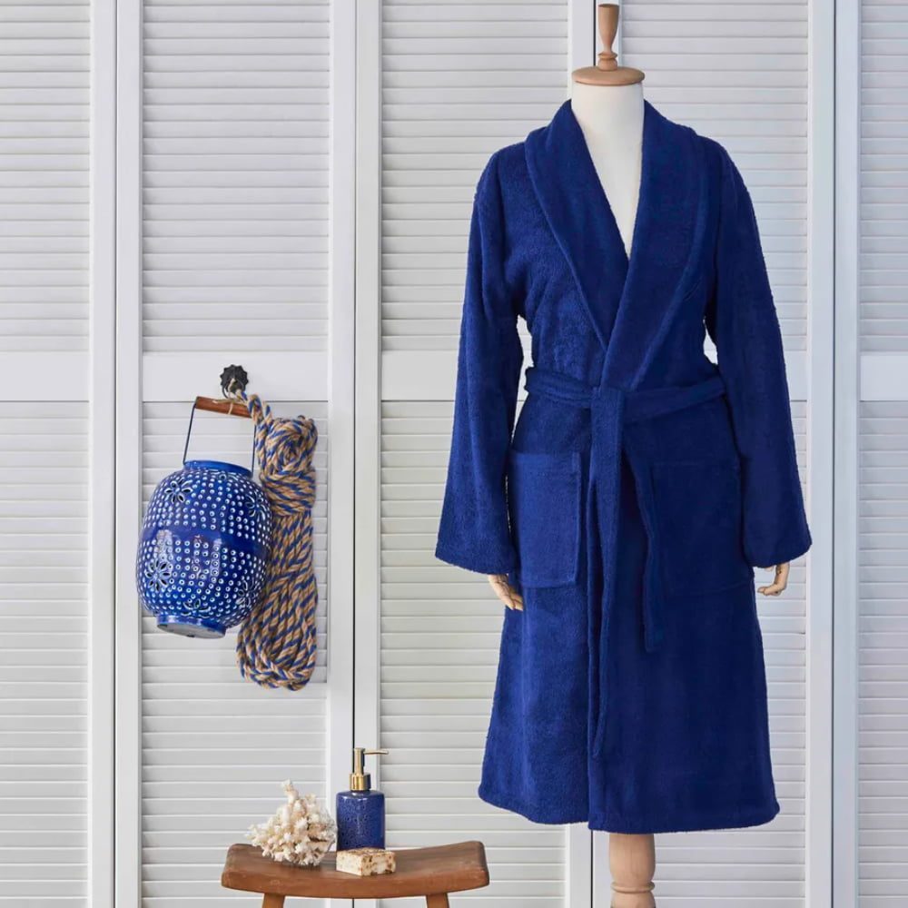 Halat de baie, Nautica Crew, unisex, 600 g/mp, 100% bumbac, M, bleumarin 3 Halat de baie, Nautica Crew, unisex, 600 g/mp, 100% bumbac, M, bleumarin 3