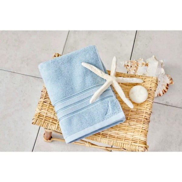 Prosop de baie, Nautica Ocean, 100% bumbac, 640 g/mp, 50 x 100 cm, albastru deschis - imagine 3