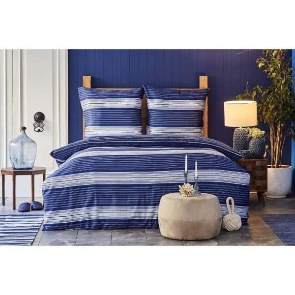 Set lenjerie de pat Nautica Moby, pat dublu, 4 piese, 100% bumbac, 240 x 260 cm, 200 x 220 cm, 2 x 50 x 70 cm - imagine 4