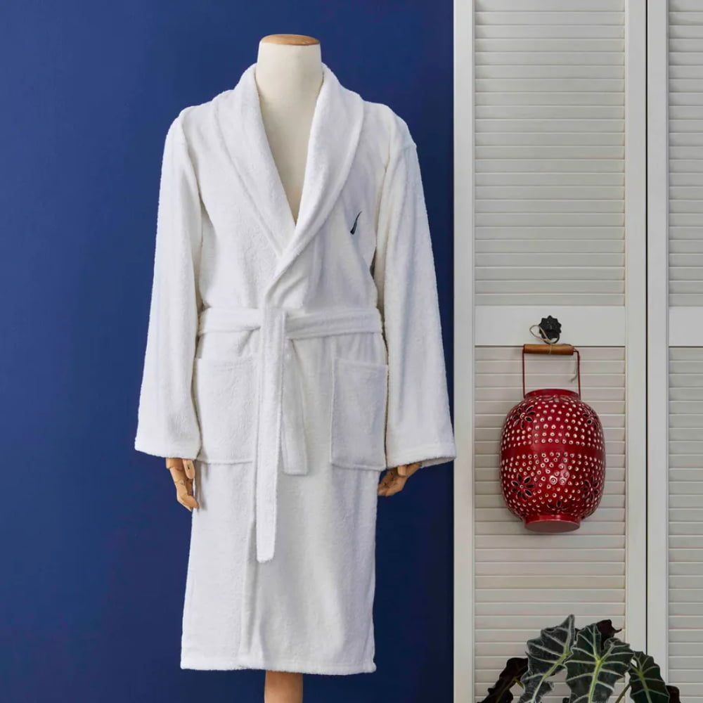 Halat de baie, Nautica Crew, unisex, 600 g/mp, 100% bumbac, S, alb 2 Halat de baie, Nautica Crew, unisex, 600 g/mp, 100% bumbac, S, alb 2