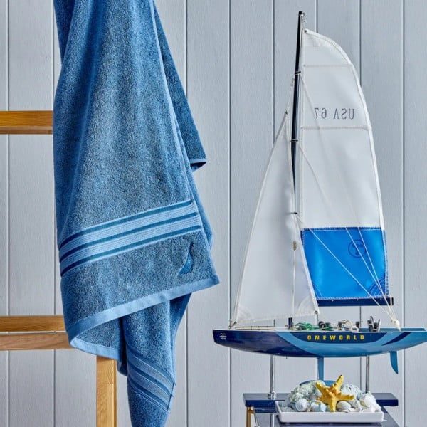 Prosop de baie, Nautica Ocean, 100% bumbac, 615 g/mp, 70 x 140 cm, albastru - imagine 4