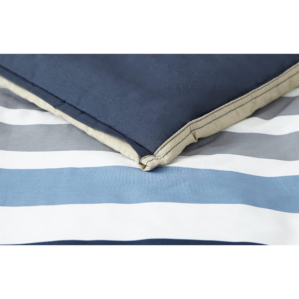 Set lenjerie de pat Nautica Bradford, pat dublu, 4 piese, 100% bumbac, 240 x 260 cm, 200 x 220 cm, 2 x 50 x 70 cm 2
