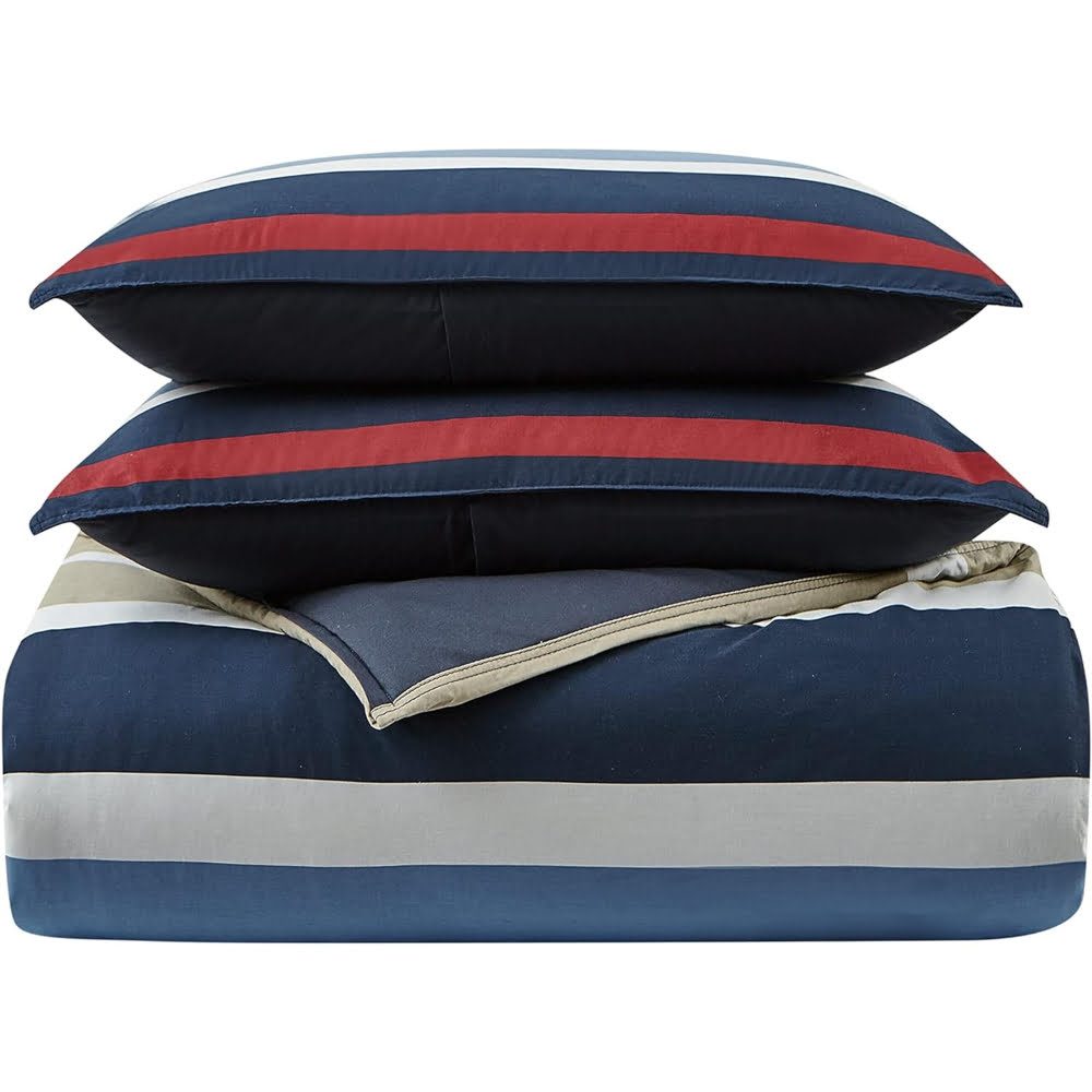 Set lenjerie de pat Nautica Bradford, pat dublu, 4 piese, 100% bumbac, 240 x 260 cm, 200 x 220 cm, 2 x 50 x 70 cm 4