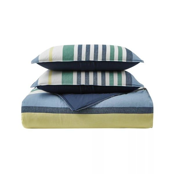 Set lenjerie de pat Nautica Dover, pat dublu, 4 piese, 100% bumbac, 240 x 260 cm, 200 x 220 cm, 2 x 50 x 70 cm - imagine 5