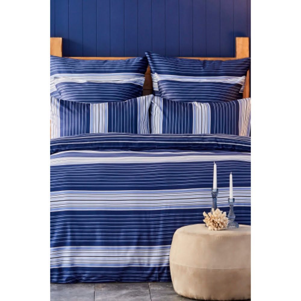 Set lenjerie de pat Nautica Moby, pat dublu, 4 piese, 100% bumbac, 240 x 260 cm, 200 x 220 cm, 2 x 50 x 70 cm 7