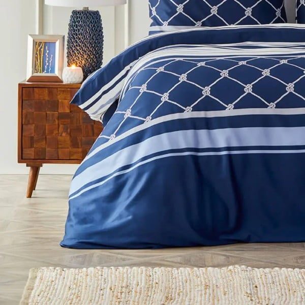Set lenjerie de pat Nautica Knot, pat dublu, 4 piese, 100% bumbac, 240 x 260 cm, 200 x 220 cm, 2 x 50 x 70 cm - imagine 7