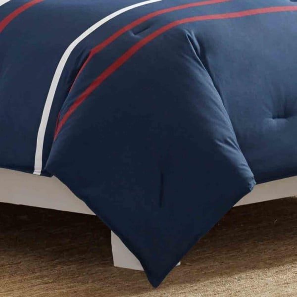 Set lenjerie de pat Nautica Bradford, pat dublu, 4 piese, 100% bumbac, 240 x 260 cm, 200 x 220 cm, 2 x 50 x 70 cm - imagine 7
