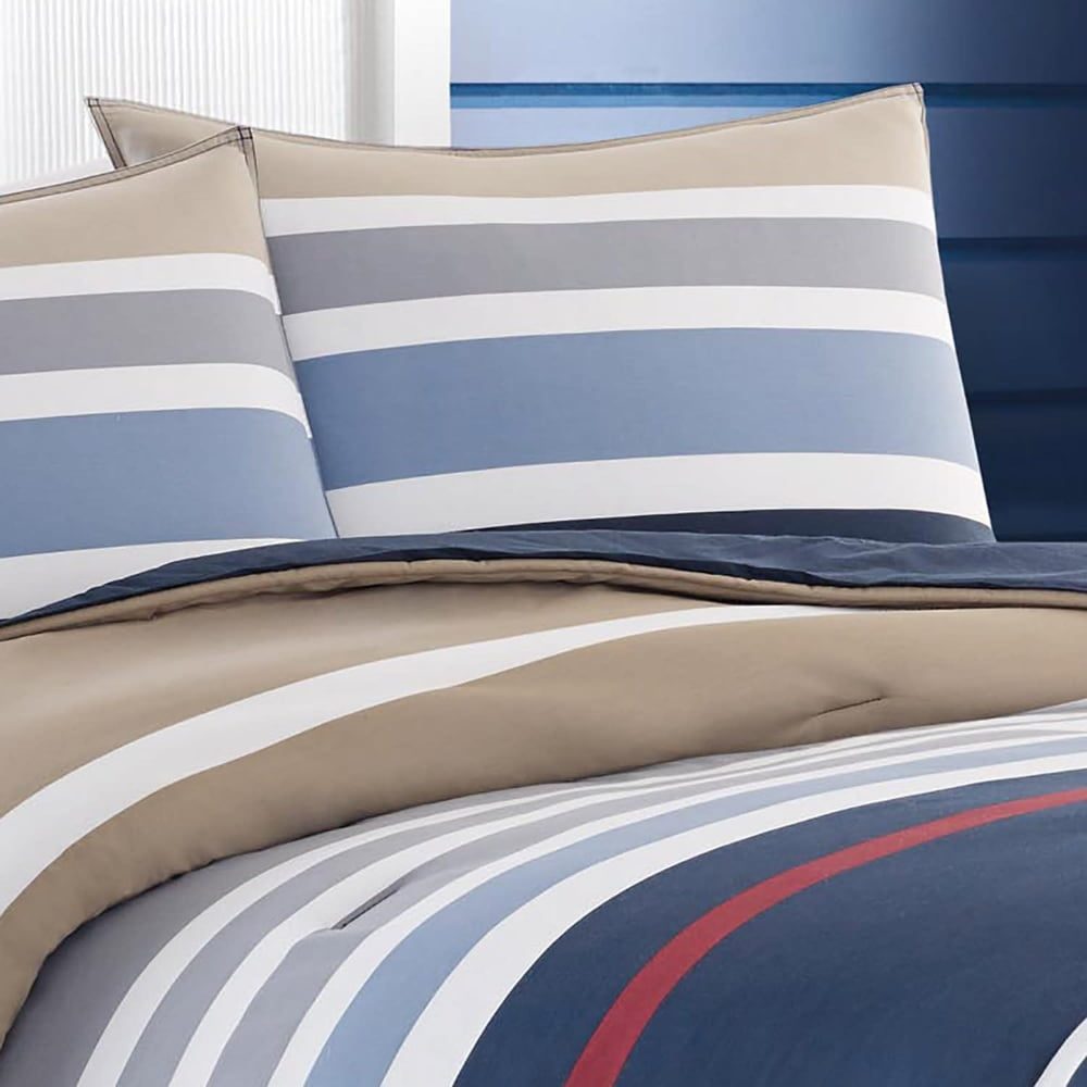 Set lenjerie de pat Nautica Bradford, pat dublu, 4 piese, 100% bumbac, 240 x 260 cm, 200 x 220 cm, 2 x 50 x 70 cm 8