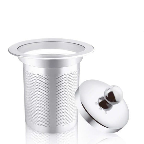 Set ceainic cu 2 cani, Quasar & Co.®, cu infuzor, capac si 2 cani cu pereti dubli, 850 ml/2x350 ml, transparent - imagine 3