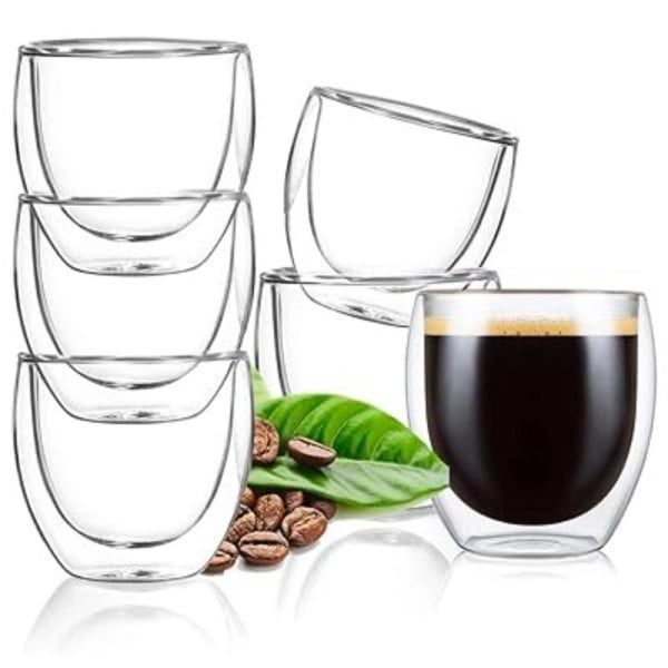 Set 6 pahare cu pereti dubli, Quasar & Co.®, termorezistente, 250 ml, sticla, transparent - imagine 7