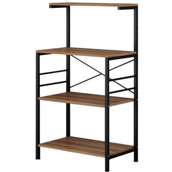 Raft universal, Quasar & Co.®, 4 niveluri, 58 x 35 x 121,5 cm, lemn/metal, negru - imagine 2