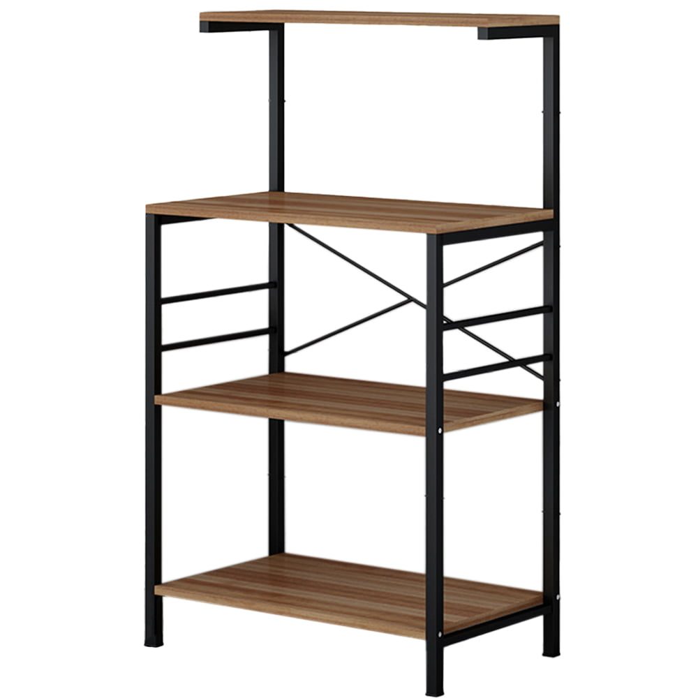 Raft universal, Quasar & Co.®, 4 niveluri, 58 x 35 x 121,5 cm, lemn/metal, negru 2