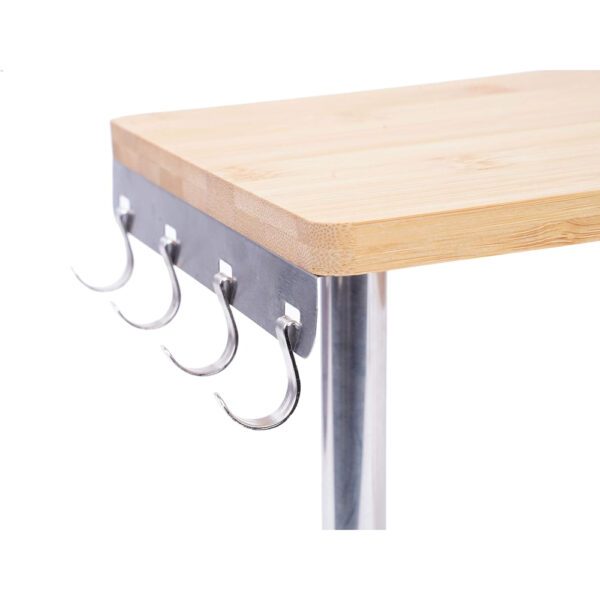 Raft universal pentru colt, Quasar & Co.®, etajera cu 3 polite, lemn/metal, 43x43x38 cm, natur - imagine 4