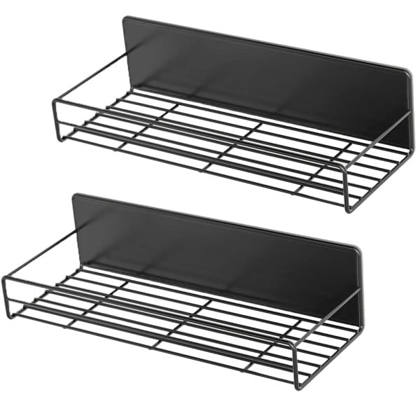 Set 2 rafturi magnetice, Quasar & Co.®, pretabil condimente, 28,5×8,7×8 cm/29,7×10,5×8 cm, metal, negru Rafturi 2024-10-18