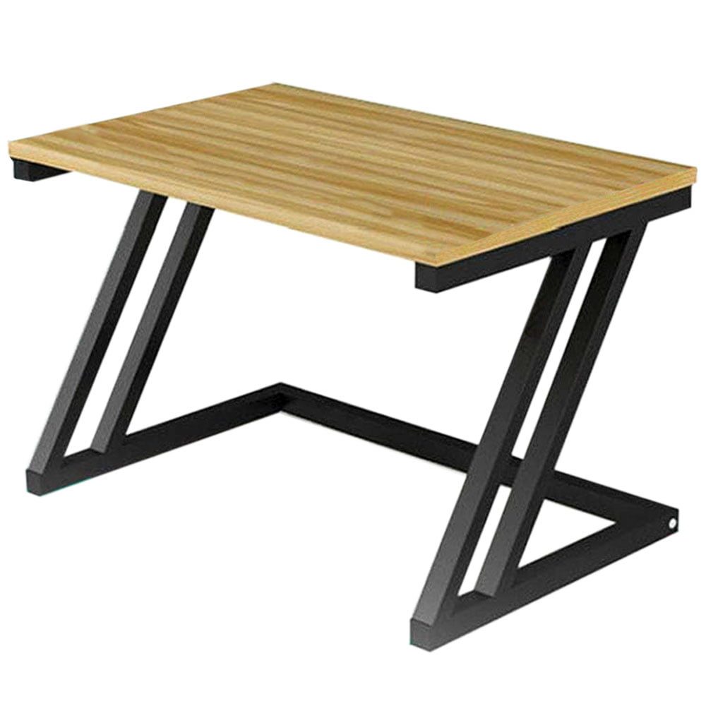 Raft cuptor microunde, Quasar & Co.®, suport bucatarie, rafturi cu 6 carlige, etajera cu cadru metalic si polite lemn, model Z-Micro, 57 x 38 x 38 cm, natur 2