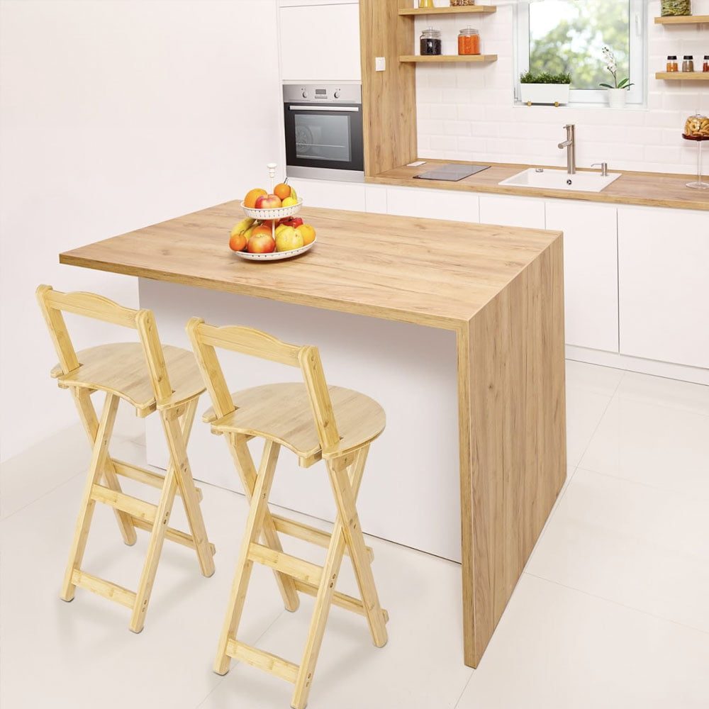 Set 2 scaune bar Quasar & Co.®, inalte, pliabile, din bambus natural, stabile si usoare, ideale pentru bucatarie, dining, terasa sau bar, stil minimalist, 36x33x97 cm, maro deschis 6 Set 2 scaune bar Quasar & Co.®, inalte, pliabile, din bambus natural, stabile si usoare, ideale pentru bucatarie, dining, terasa sau bar, stil minimalist, 36x33x97 cm, maro deschis 6